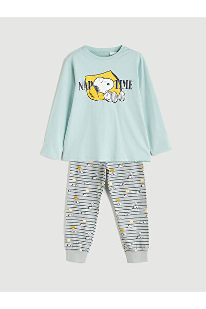 LC Waikiki Crew Neck Snoopy Printed Boy's Pajama Set