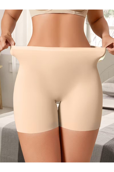 De Bijoura Women's Seamless Laser Cut Boxer with Waistband Non-Marking Ghost Latex Fabric Women's Boxer