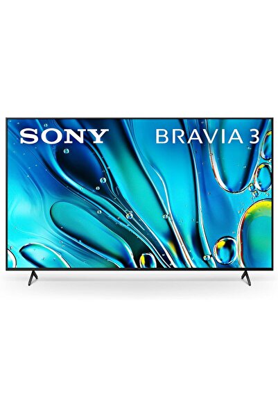 Sony تلفزيون برافيا K75S30 مقاس 75 بوصة بتقنية 4K HDR من جوجل، مزود بثلاثة مصابيح LED