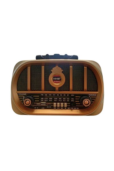 MBB ETİCARET Orta Boy Retro, Nostaljik, Ahşap Bluetooth Hoparlörlü, Şarjlı, O...