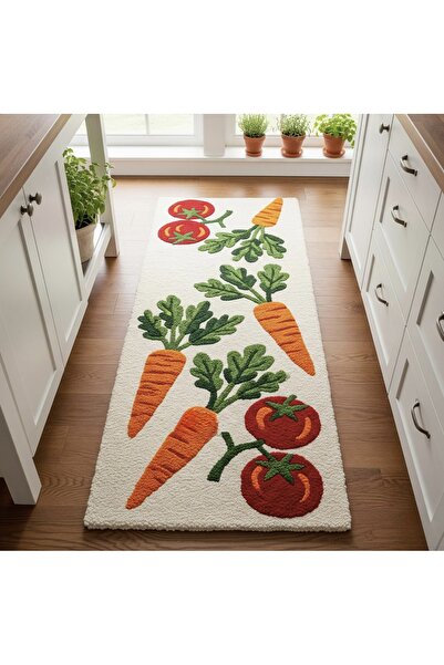 MOD10 El Yapımı Tufting Halı – 45x75 cm Özel Tasarım Dekoratif Masa & Zemin H...
