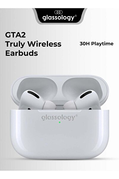 Glassology سماعات GTA2 Airbuds Pro - سماعات أذن لاسلكية حقيقية، لون أبيض، صوت...