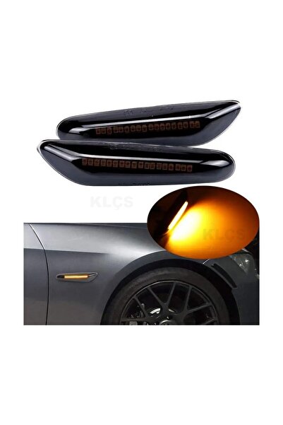 BMW E60 E61 E90 E91 E92 E93 E 46 Düz Ledli Çamurluk Sinyali Sağ Sol Takım ( Soketsiz )