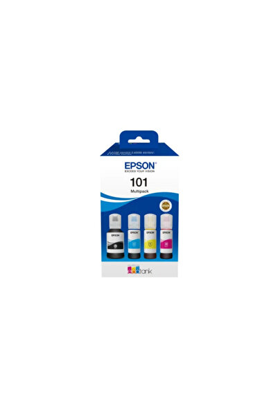 EPSON عبوة متعددة الألوان من 101 حبر EcoTank - C13T03V64A