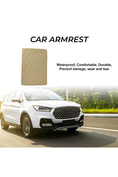 Generic Handrail Pad for Cars,, Waterproof and Comfortable, Durable Armrest Cushion Beige