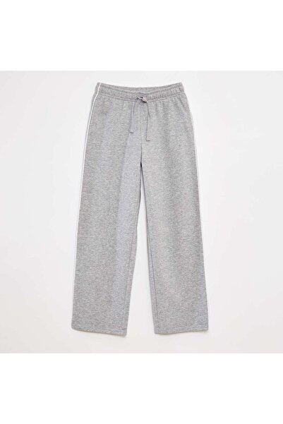 KIABI Wide-leg joggers with contrasting trim GREY
