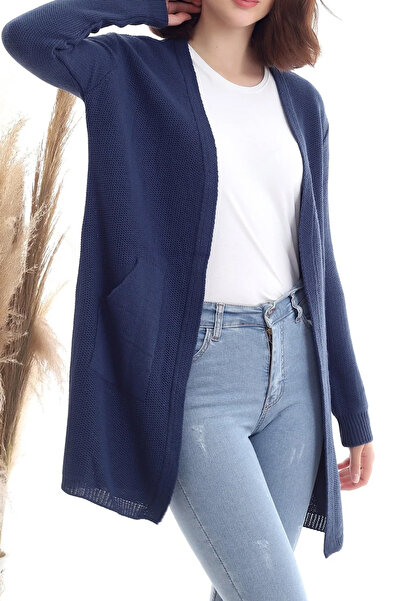 MILANOFOX Women's Honeycomb Knit Kangaroo Pocket Knitwear Cardigan