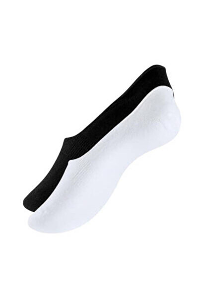 meristanbul Унисекс 2 чифта къси чорапи, 35-38, 80% памук, черно-бели