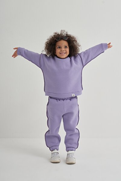 EBU Prive Devojčin Postavljeno flisom dupli set lila