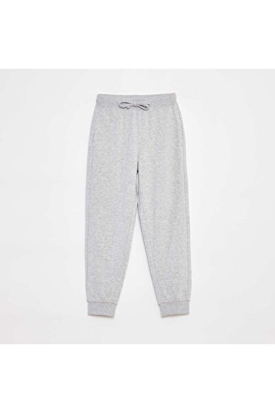 KIABI Plain joggers with elasticated waist GREY