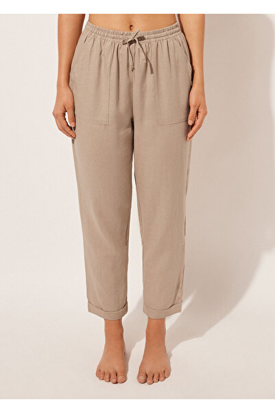 Calzedonia بنطلون طويل من الكتان والفسكوز