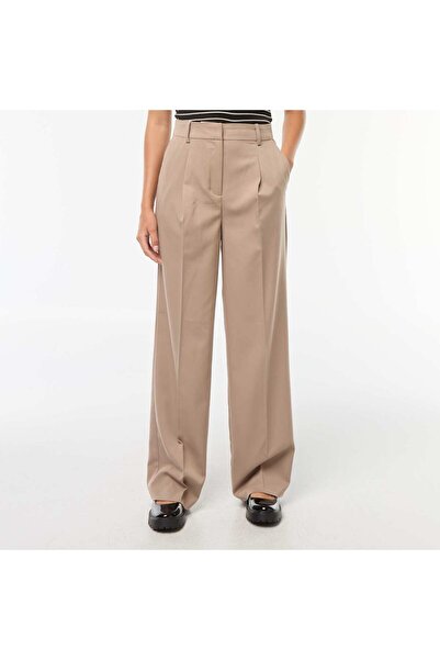 KIABI Wide-leg tailored trousers BEIGE