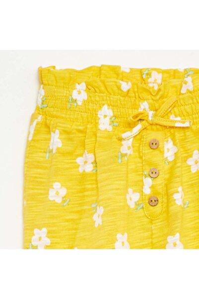 KIABI Printed marled harem trousers YELLOW