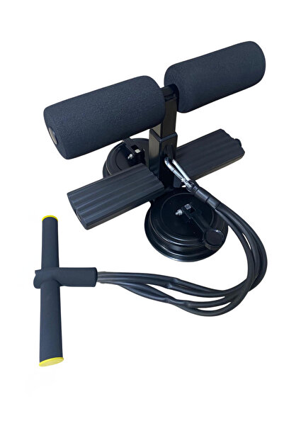 Unichrome Çift Vantuzlu Mekik Çekme Metal Spor Aleti Ayak Destek Direnç Lastikli Karın Egzersizi Spor Egzersiz