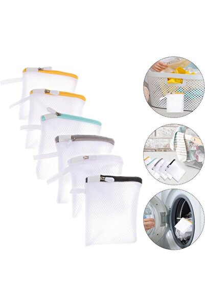 OEM et 12 mini saci de rufe pentru mașina de spălat și uscătorul de rufe cu fermoar,12x12cm