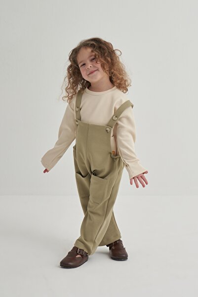 EBU Prive Unisex Children's Interlock Salopet Green