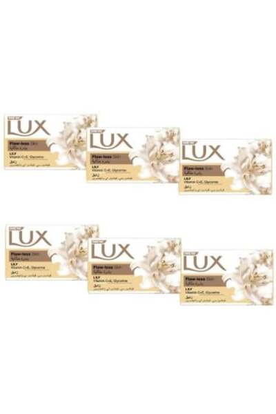 LUX صابون زنبق وفيتامين سي لبشرة مثالية، 6 × 75 جرام