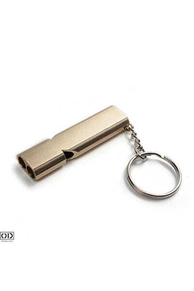 ORIGINAL DEALS Διπλή πολύ δυνατή σφυρίχτρα για διαιτητές και υπαίθριες δραστηριότητες, αλουμινίου με κρίκο για μπρελόκ