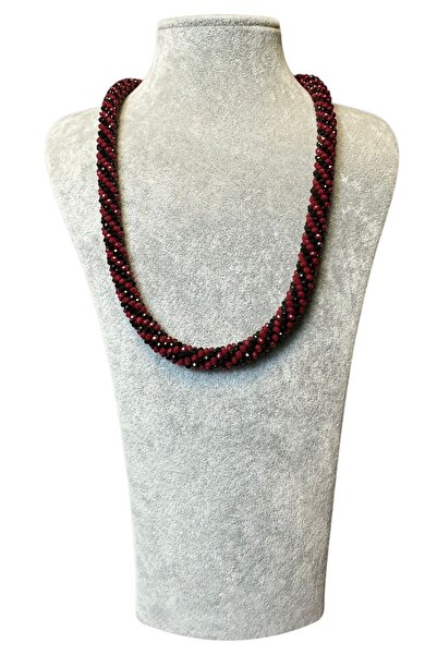 Uretti - Özlem 9422 3959 Handmade Wrap Model Crystal Bead Necklace