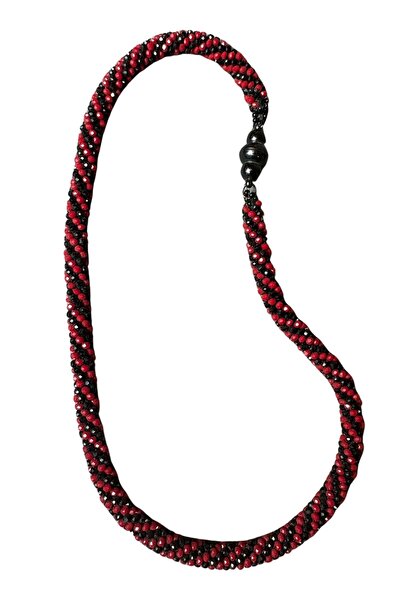 Uretti - Özlem 9422 3959 Handmade Wrap Model Crystal Bead Necklace