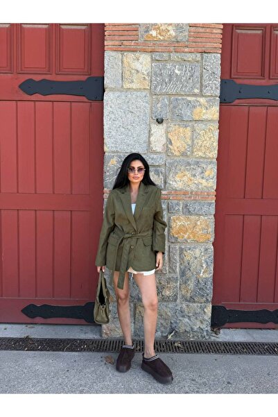 Friday Mood Women's Lacing Detailed Suede Jacket