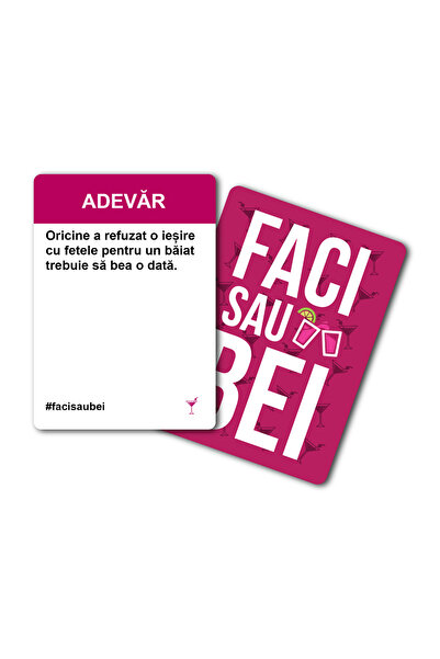 FACI SAU BEI JOC FACI SAU BEI- SEARA FETELOR –200 CARTONAȘE
