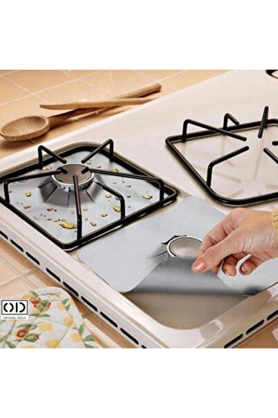Original Deals RO Set of 4x Hob and Stove Protection Films, Reusable and Universal, Premium, Gray, Original Deals