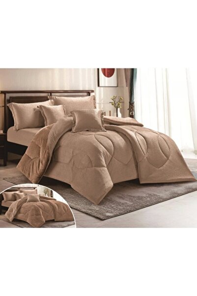 smart home Double-sided bedspread (velvet & fur side),Filled bedspread, Premium 6-piece duvet set, 250x230cm