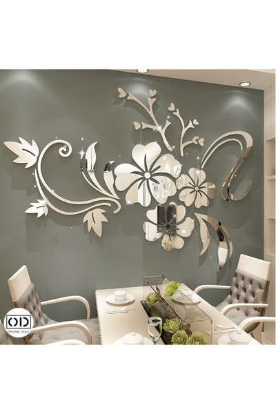 ORIGINAL DEALS Oglinzi acrilice adezive pentru design interior și model de flori decorative