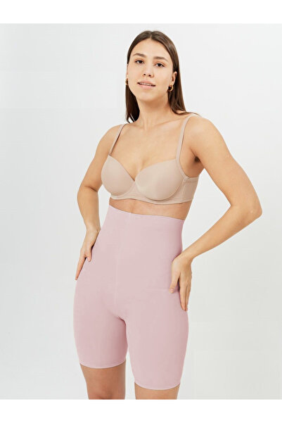 MİSTİRİK Porfy Model Laser Cut 5 Zone Fitted Extra Tight Corset Light Pink Color096