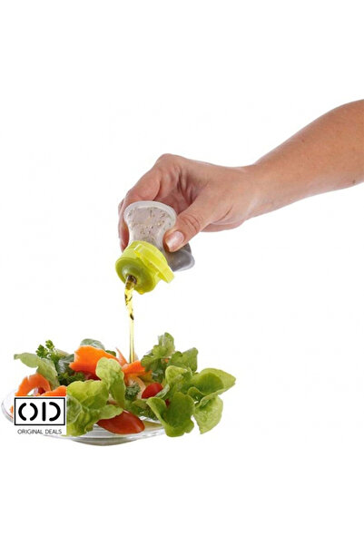 ORIGINAL DEALS Silicone Container for Transporting and Storing Vinaigrette, Oil, Vinegar, Ketchup, Mustard and Mayo