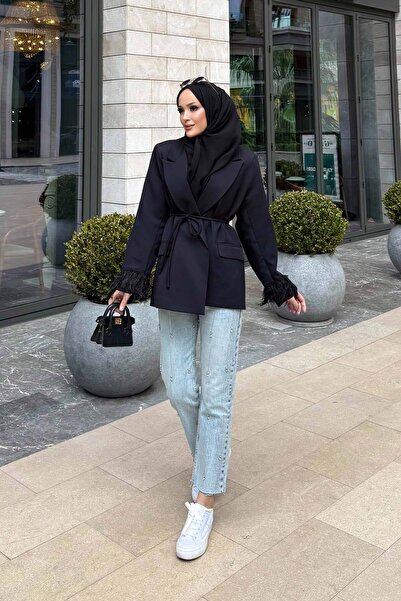 Melike Tatar Μπουφάν με φτερωτή επένδυση 32-3302