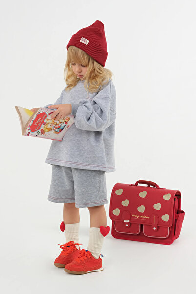 Mioma Kids Red Stitched Sweatshirt