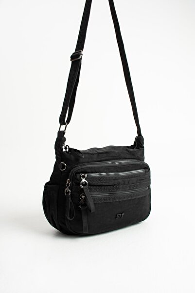 571 Collections Çanta Yumuşak Dokulu Ultra Hafif, Su Geçirmez Polyamid Kumaş Omuz Çantası Siyah Model: (571-13-14D)