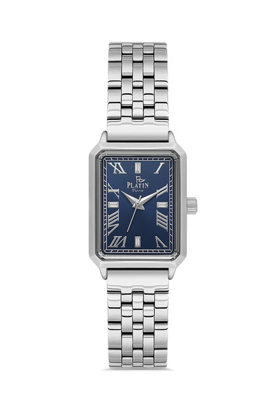 Platin Pierre ساعة يد نسائية مربعة الشكل بأرقام رومانية HDS-PL-1171LA-A3