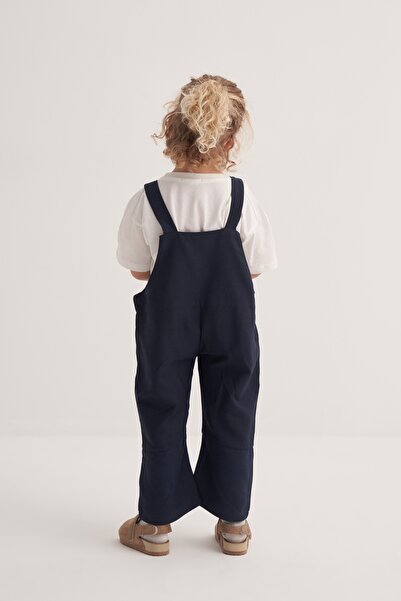 EBU Prive Unisex Children's Draped Cotton Salopet Navy Blue