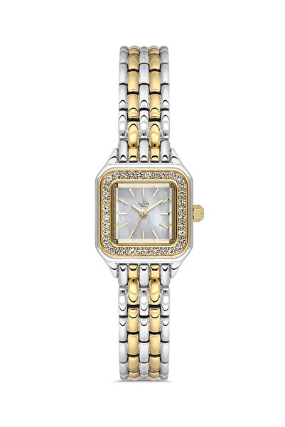 Platin Pierre ساعة يد نسائية مربعة صغيرة الحجم HDS-PL-1176LA-D1