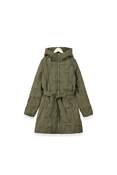 SETTY KOOP Women's Long Quilted Winter Coat with Hood – Warm Puffer Jacket with Adjustable Waist geacă damă