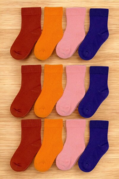 ZENGİN 12 чифта безшевни, гладки, дебели зимни кърпички за момичета