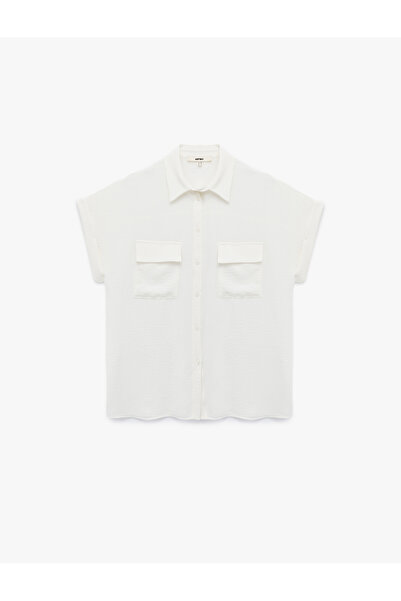 Koton Regular Fit Short Sleeve Shirt with Flap Pocket Detail
