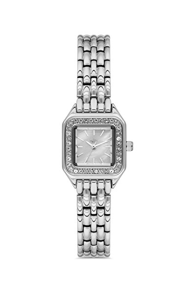 Platin Pierre ساعة يد نسائية مربعة صغيرة الحجم طراز PL-1176LA-A1