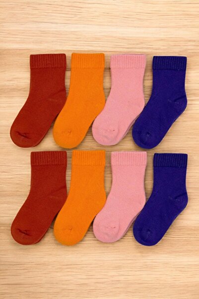 ZENGİN 8 чифта безшевни, гладки, дебели зимни момичешки чорапи