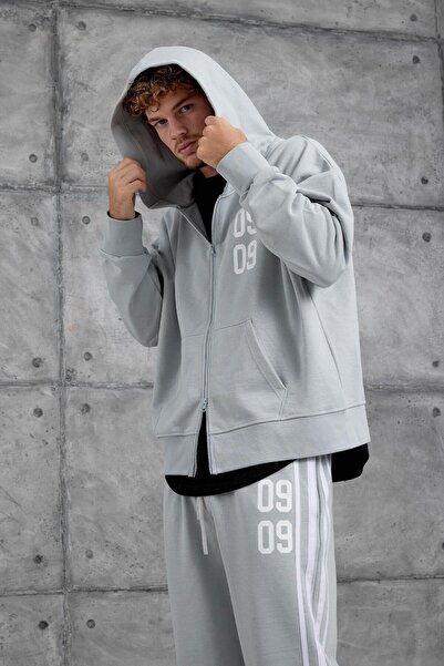 NOMARC Gray 0909 Printed Oversize Tracksuit Set