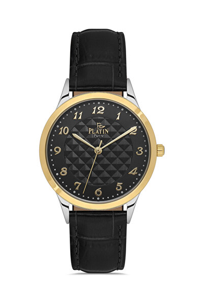Platin Pierre Hds-pl-1170lb-d2 leather strap women's watch with numerical dis...