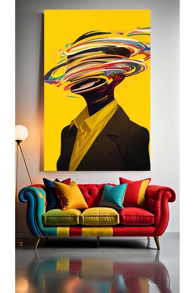 özkacar COLORFUL HEAD V1 Home Wall Salon Salon de înfrumusețare Birou Magazin...