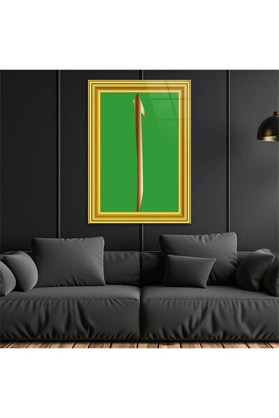 seninürünün Imprimare reală pe sticlă ELİF TABLO VISUAL CU CADRU SCRIBAT pe s...