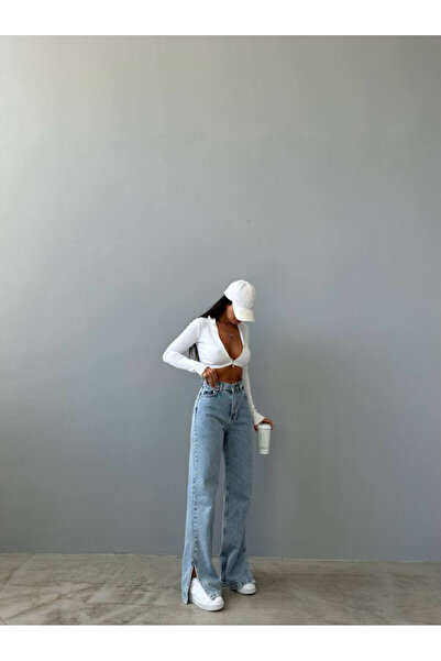 ADAMODA.RO Flared jeans with side slits
