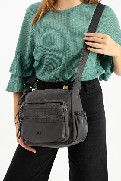 571 Collections Çanta Τσάντα ώμου με μαλακή υφή, εξαιρετικά ελαφριά, αδιάβροχη από πολυαμίδιο ύφασμα Γκρι Μοντέλο: (571-13-14D)