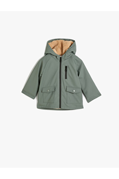 Koton Αδιάβροχη τσέπη με κουκούλα με βελούδινη επένδυση