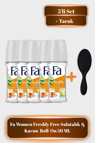 Fa Women Freshly Free Salatalık & Kavun Anti-Perspirant Roll-On 50 ML x5 - Tarak